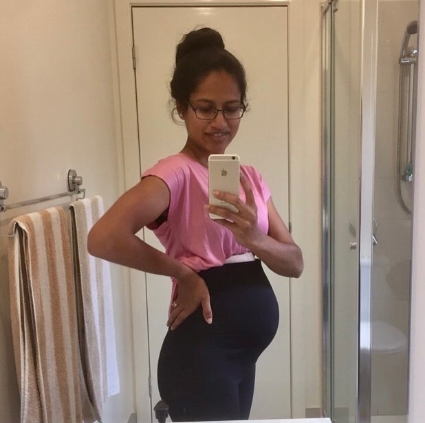 Emama Maternity Leggings Full Length + Pockets - Black - content 10