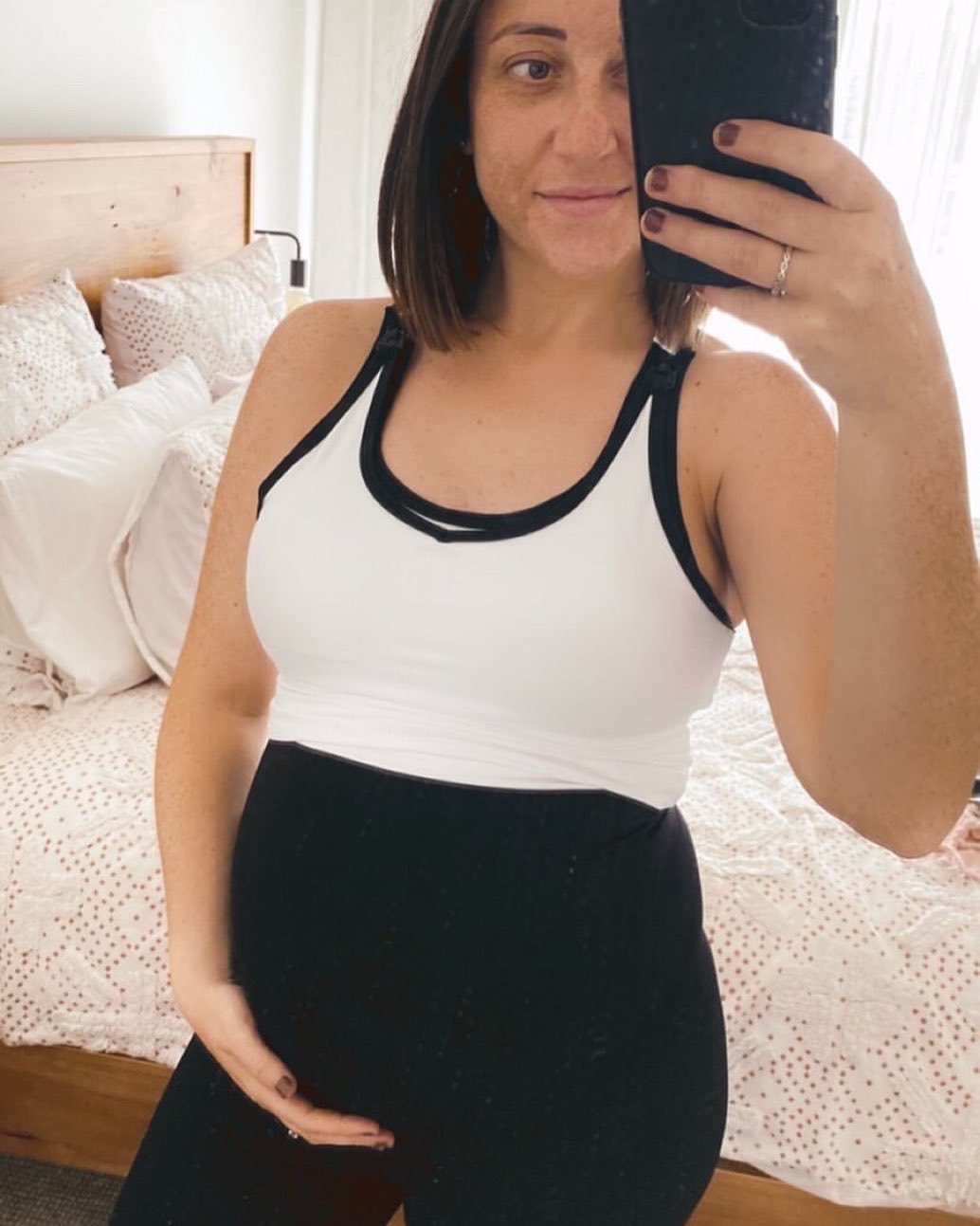 Emama Maternity Leggings Full Length + Pockets - Black - content 8