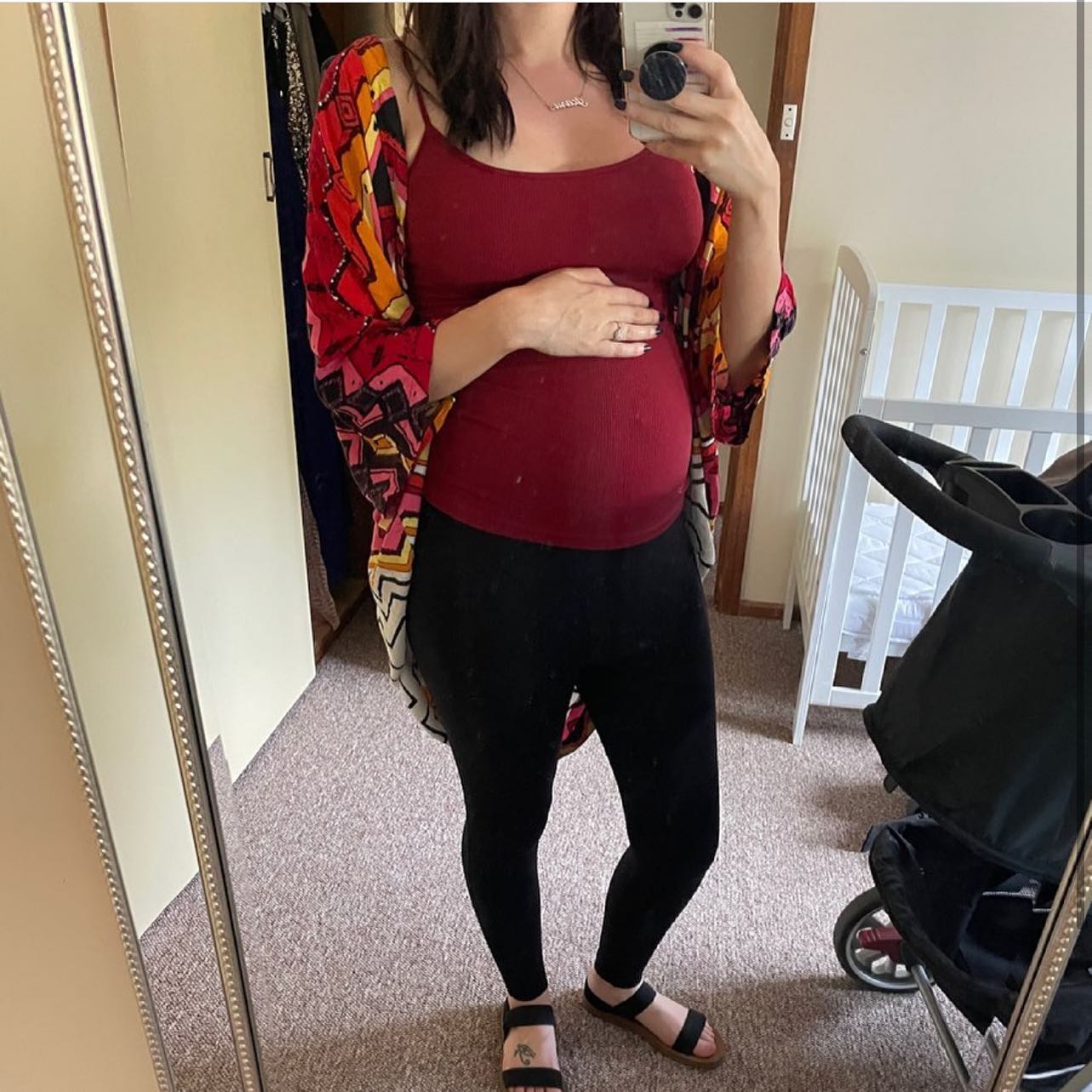 Emama Maternity Leggings Full Length + Pockets - Black - content 6