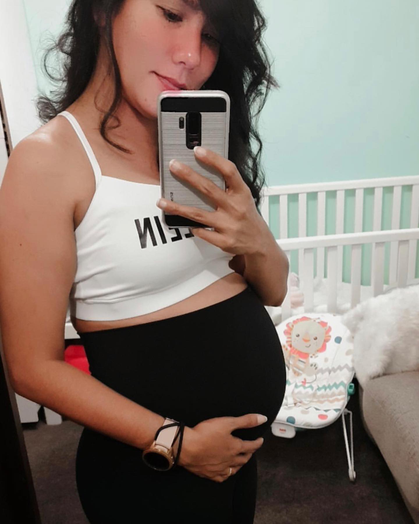 Emama Maternity Leggings Full Length + Pockets - Black - content 2