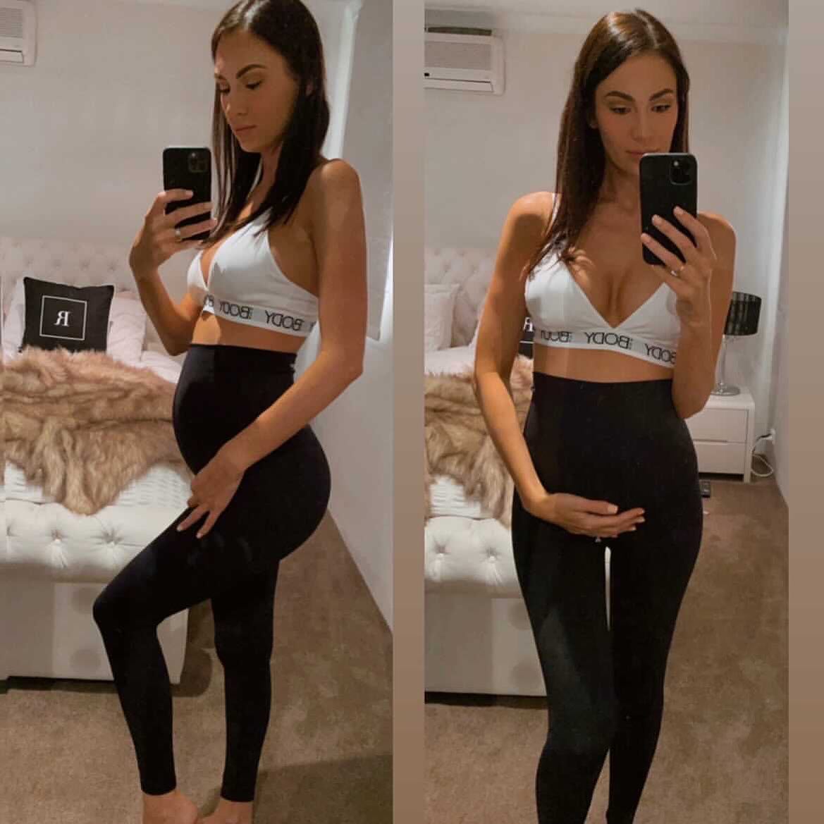 Emama Maternity Leggings Full Length + Pockets - Black - content 4