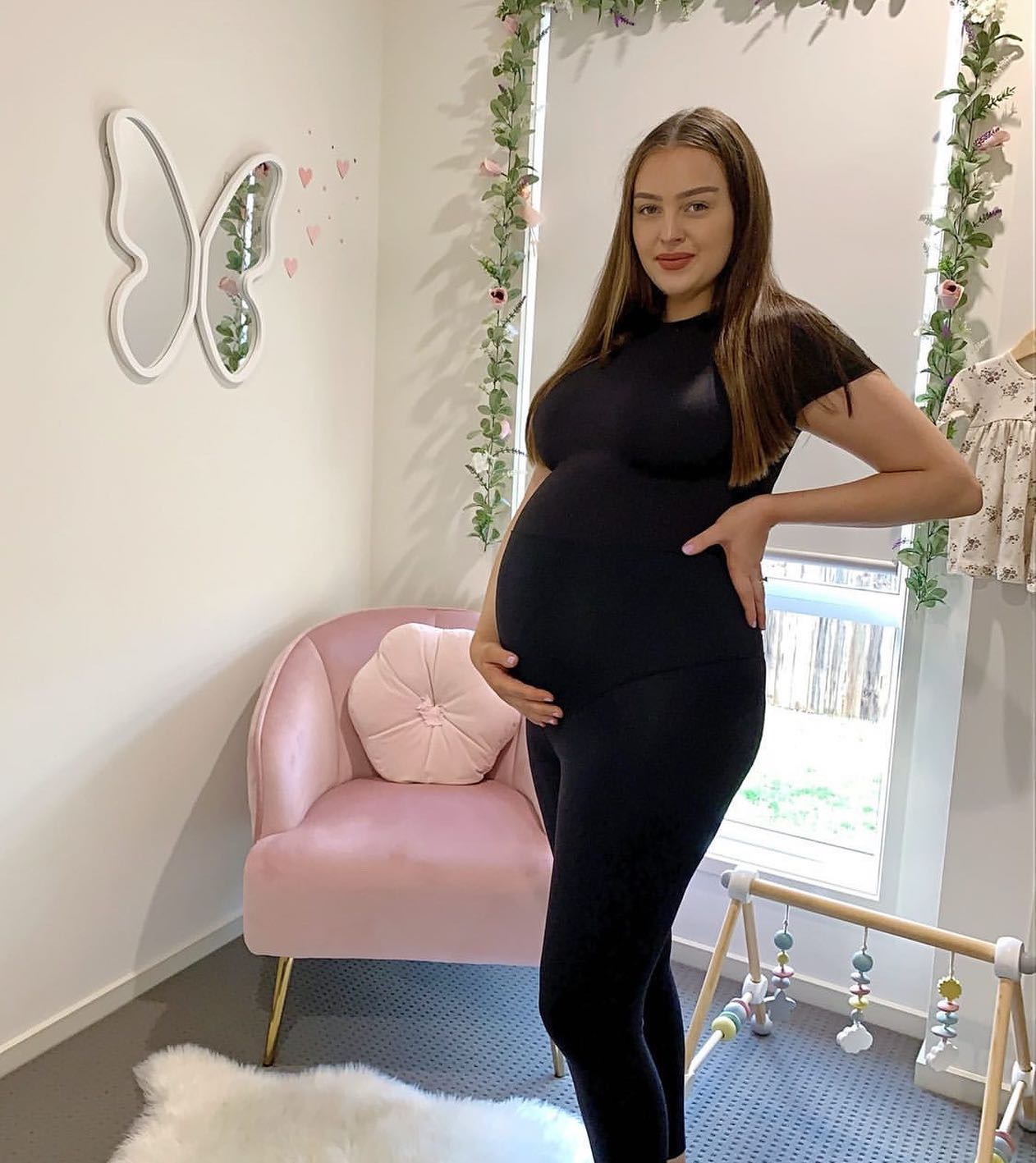Emama Maternity Leggings Full Length + Pockets - Black - content 2
